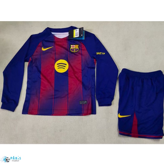 Maillot Foot Barcelone Enfant Domicile Manche Longue 2025/26