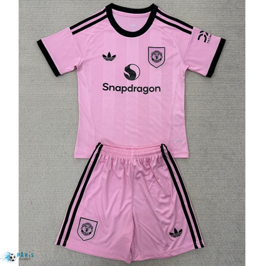 Maillot Foot Manchester United Enfant Gardien de but Rose 2025/26