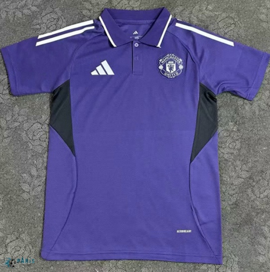 Maillot Foot Manchester United polo Training Violet 2025/26