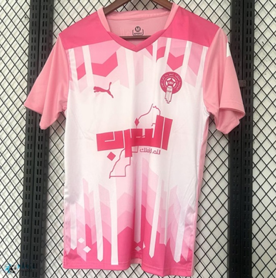 Maillot Foot Maroc Training Rose 2025/26